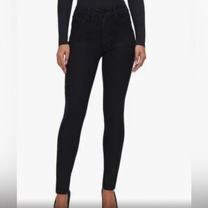 Good American Good Waist High Rise Skinny Jeans Black 004